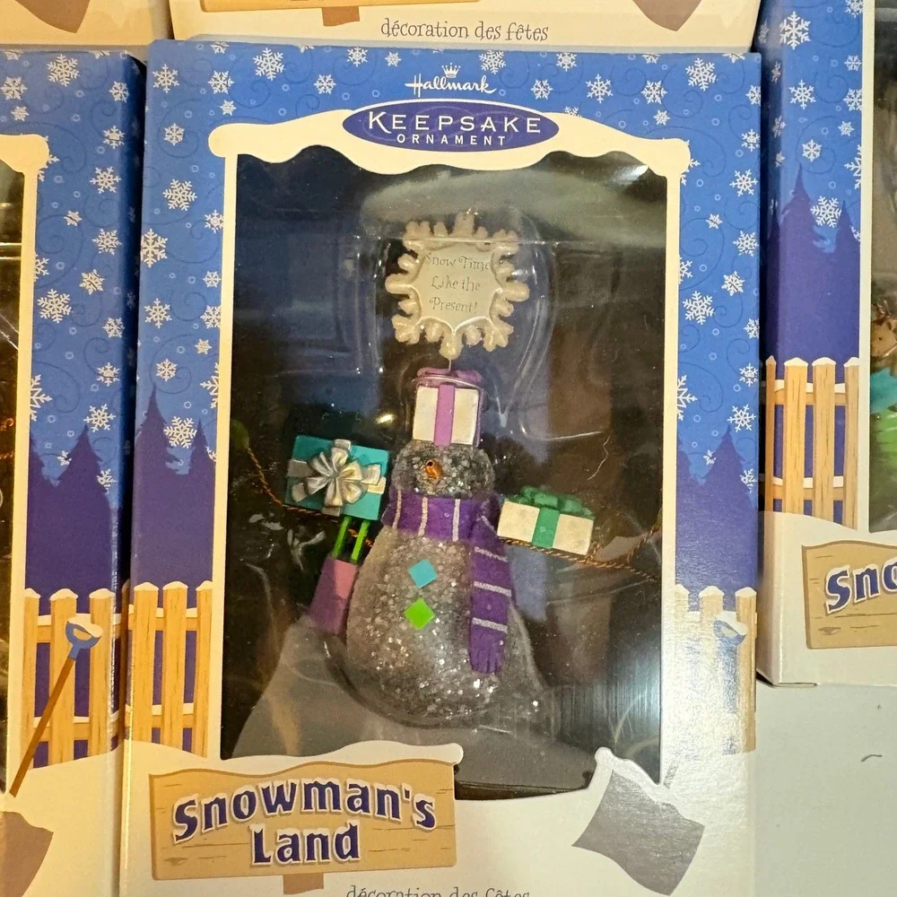 Hallmark Keepsake Snowman's Land Figures Set of 7 Tammy Haddix 2003 Vintage